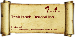 Trebitsch Armandina névjegykártya